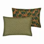 Garden textiles - Double sided cushion Janis Moss & Olive x Laura Moss & Caramel - PALAIS SUSTAINABLE LUXURY