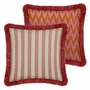 Tissus pour extérieurs - Coussin Réversible Jackie Rose & Écru x Rosita Orange & Rose - PALAIS SUSTAINABLE LUXURY