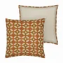 Garden textiles - Cushion Coco Burnt Orange & Olive - PALAIS SUSTAINABLE LUXURY