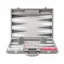 Apparel - Backgammon Set Grey - Ostrich Vegan Leather - Large - VIDO LUXURY BOARD GAMES