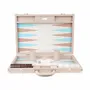 Petite maroquinerie - Backgammon Beige - Cuir lézard végane - Grand - Jeux - VIDO LUXURY BOARD GAMES
