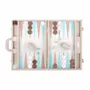 Petite maroquinerie - Backgammon Beige - Cuir lézard végane - Grand - Jeux - VIDO LUXURY BOARD GAMES