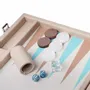 Petite maroquinerie - Backgammon Beige - Cuir lézard végane - Grand - Jeux - VIDO LUXURY BOARD GAMES