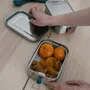 Food storage - Stainless Steel Lunch Box with heat safe insert - Blue Abyss - EKOBO