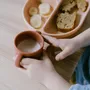 Children's mealtime - Silicone Cup with handles - 2 Pack Blush/ Terracotta - EKOBO