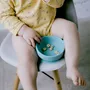 Children's mealtime - Silicone Suction Bowl - 2 Pack Blue Abyss / Lagoon - EKOBO