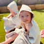 Kids accessories - Organic Cotton Kids Hooded Towel - Pebble - EKOBO
