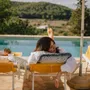 Garden textiles - Bolster Maya Ice & Ecru - PALAIS SUSTAINABLE LUXURY