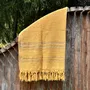 Bath towels - ORGANIC COTTON FOUTA - DOLCE COLLECTION - CITRINE COLOR - KARAWAN AUTHENTIC