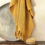 Bath towels - ORGANIC COTTON FOUTA - DOLCE COLLECTION - CITRINE COLOR - KARAWAN AUTHENTIC