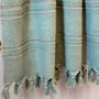 Serviettes de bain - FOUTA EN COTON BIOLOGIQUE - COLLECTION DOLCE - COULEUR JADE - KARAWAN AUTHENTIC