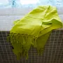 Bath towels - ORGANIC COTTON TOWEL - BASIL color - KARAWAN AUTHENTIC