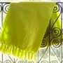 Serviettes de bain - FOUTA EN COTON BIOLOGIQUE - couleur BASILIC - KARAWAN AUTHENTIC