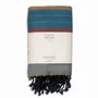 Serviettes de bain - FOUTA TISSÉE EN COTON BIOLOGIQUE - EBENE - couleur RED BLUE - KARAWAN AUTHENTIC