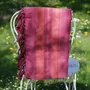 Serviettes de bain - FOUTA TISSÉE EN COTON BIOLOGIQUE - COLLECTION GARDEN - COULEUR FUSHIA - KARAWAN AUTHENTIC