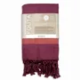 Serviettes de bain - FOUTA TISSÉE EN COTON BIOLOGIQUE - COLLECTION GARDEN - COULEUR FUSHIA - KARAWAN AUTHENTIC