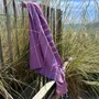 Serviettes de bain - FOUTA EN COTON BIOLOGIQUE - Collection HAMMAM - Couleur BORDEAUX - KARAWAN AUTHENTIC