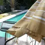 Serviettes de bain - FOUTA EN COTON BIOLOGIQUE - Collection SAND- Couleur SABLE & BLANC - KARAWAN AUTHENTIC