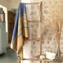Serviettes de bain - FOUTA EN COTON BIOLOGIQUE - Collection SAND- Couleur SABLE & BLEU IMPERIAL - KARAWAN AUTHENTIC