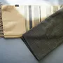 Bath towels - ORGANIC COTTON FOUTA - SAND COLLECTION - SAND & ASH COLOR - KARAWAN AUTHENTIC