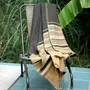 Bath towels - ORGANIC COTTON FOUTA - SAND COLLECTION - SAND & ASH COLOR - KARAWAN AUTHENTIC