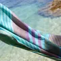 Bath towels - ORGANIC COTTON FOUTA - SUD Collection - AQUAMARINE Color - KARAWAN AUTHENTIC
