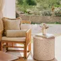 Poufs - Pouf Maya Rose & Écru - PALAIS SUSTAINABLE LUXURY
