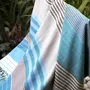 Bath towels - FOUTA WOVEN IN ORGANIC COTTON - SOUTH - COLOR WAVES - KARAWAN AUTHENTIC