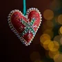 Christmas garlands and baubles - Festive ornaments - hand embroidered holiday decor - I WAS A SARI