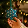 Christmas garlands and baubles - Festive ornaments - hand embroidered holiday decor - I WAS A SARI