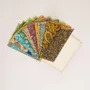 Stationery - Folded postcards – recycled paper with upcycled sari - I WAS A SARI