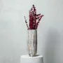 Pottery - Elongated painted clay vase in beige - HUAKAL