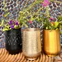 Decorative objects - ETCHED BLACK BRASS GLASS' ARABESK ' - KARAWAN AUTHENTIC
