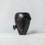 Pièces uniques - Vase à tête en argile noire avec boucle d'oreille - HUAKAL