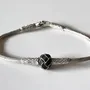 Bracelets - BLACK KNOT BRACELET - SILVER AND OXIDIZED SILVER - HANDMADE - MEN&WOMEN - KARAWAN AUTHENTIC