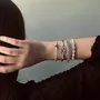 Bracelets - BRACELET INFINI - ARGENT ET ARGENT OXYDÉ - FAIT MAIN - HOMME&FEMME - KARAWAN AUTHENTIC