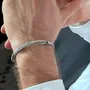 Bracelets - BRACELET TRESSE FINE- ARGENT ET ARGENT OXYDÉ - FAIT MAIN - HOMME&FEMME - KARAWAN AUTHENTIC