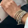 Bracelets - BRACELET TRESSE FINE- ARGENT ET ARGENT OXYDÉ - FAIT MAIN - HOMME&FEMME - KARAWAN AUTHENTIC
