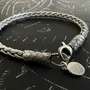 Bracelets - BRACELET TRESSE RONDE - ARGENT ET ARGENT OXYDÉ - FAIT MAIN - HOMME&FEMME - KARAWAN AUTHENTIC