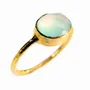 Jewelry - GOLD PLATED RING\" DROP\” AQUA CHALCY - KARAWAN AUTHENTIC