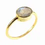 Jewelry - GOLD PLATED RING\" DROP\” LABRADORITE - KARAWAN AUTHENTIC