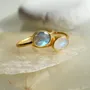 Jewelry - GOLD PLATED RING\" DROP\” LABRADORITE - KARAWAN AUTHENTIC