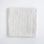 Table linen - Beige Linen Stripes Tablecloth 100 x 100 cm - OURY HOME
