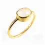 Jewelry - GOLD-PLATED RING\" DROP\” MOONSTONE - KARAWAN AUTHENTIC