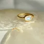 Jewelry - GOLD-PLATED RING\" DROP\” MOONSTONE - KARAWAN AUTHENTIC