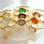 Jewelry - GOLD-PLATED RING\" DROP\” MOONSTONE - KARAWAN AUTHENTIC