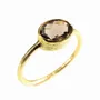Jewelry - GOLD-PLATED RING\" DROP\” SMOKY QUARTZ - KARAWAN AUTHENTIC