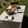 Table linen - Beige Linen Stripes Tablecloth 140 x 180 cm - OURY HOME