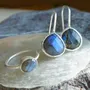 Bijoux - BOUCLES D'OREILLES ARGENT "DROP" LABRADORITE - KARAWAN AUTHENTIC