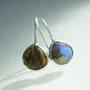 Bijoux - BOUCLES D'OREILLES ARGENT "DROP" LABRADORITE - KARAWAN AUTHENTIC